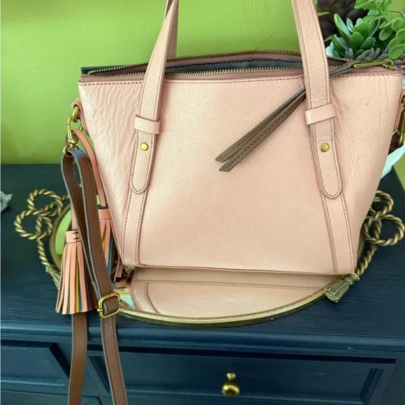 Fossil light pink (blush) satchel - Picture 2 of 5